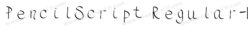 PencilScript Regular字体转换